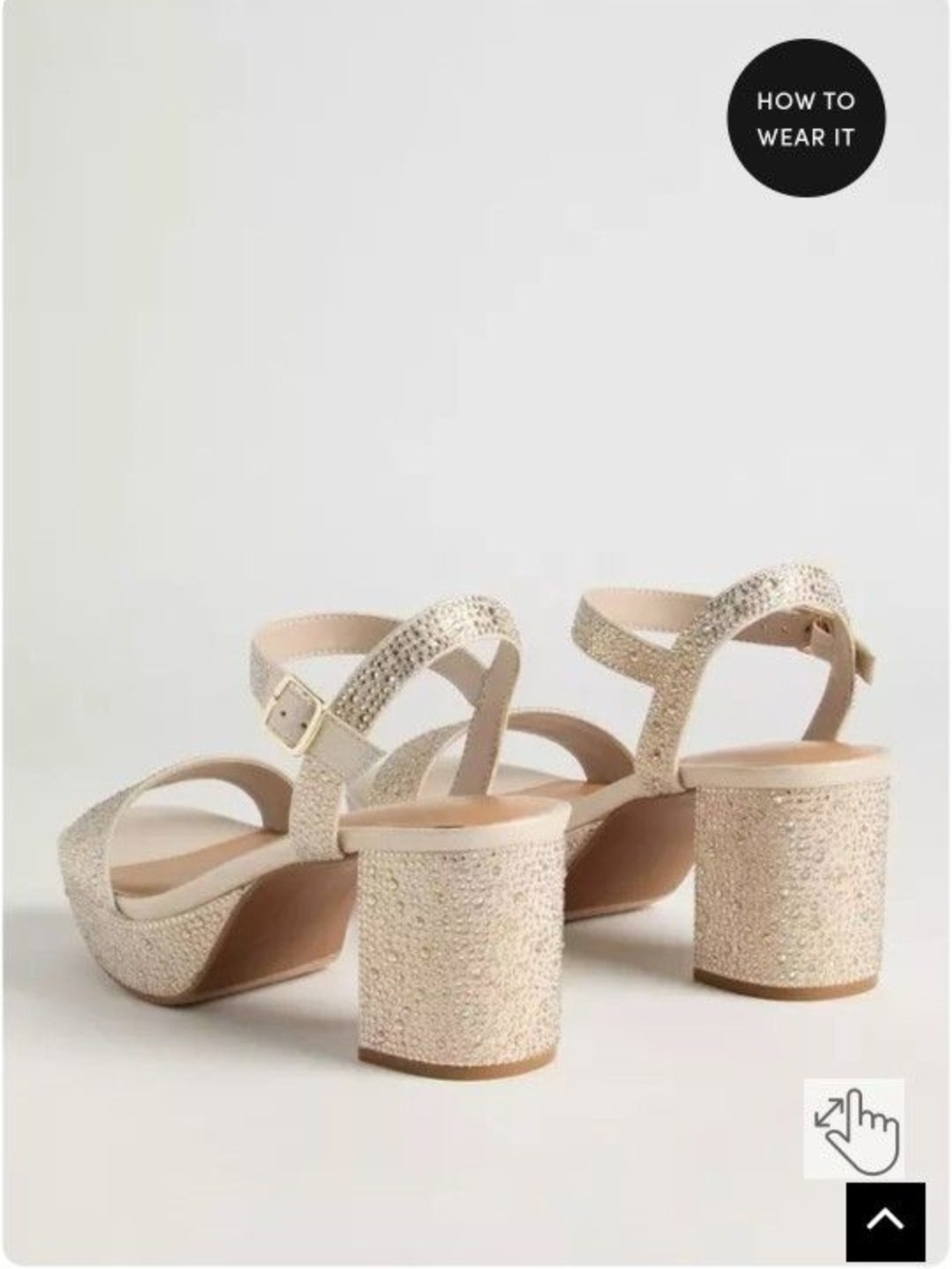 torrid Glitter Block Heel Sandals in Champagne Gold